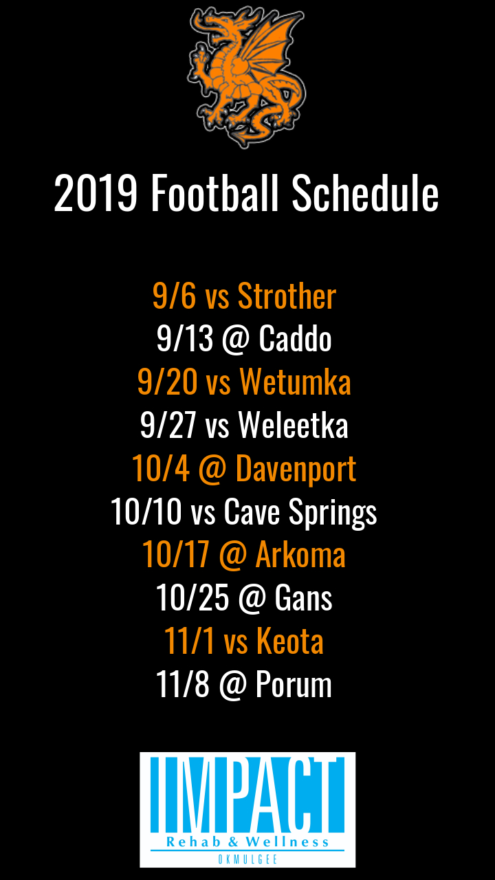 Downloadable Sports Schedules Impact Rehab & Wellness