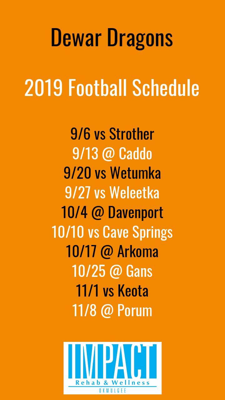 Downloadable Sports Schedules Impact Rehab & Wellness